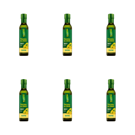 Kujawski olej z rzepaku nierafinowany tłoczony na zimno 250 ml X6
