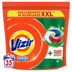 Vizir Platinum PODS + Fairy Effect Kapsułki do prania, 35 prań 857,5g
