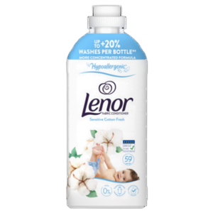 Lenor Płyn do płukania tkanin Sensitive Cotton Fresh 1.239l, 59 prań