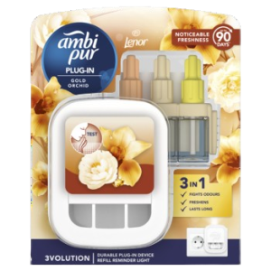Ambi Pur 3Volution Elektryczny odświeżacz powietrza, zestaw startowy, Gold Orchid 20 ml
