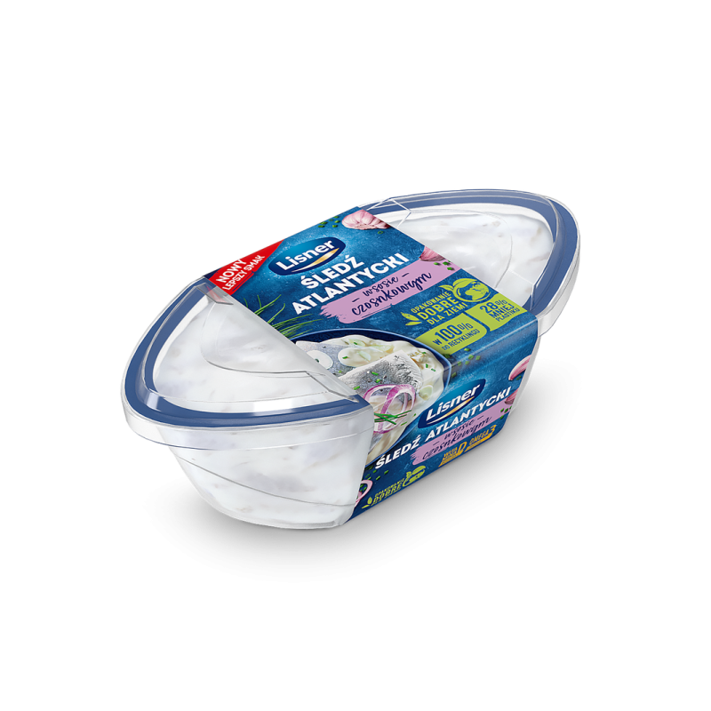 Filety śledziowe w sosie czosnkowym Lisner 280g