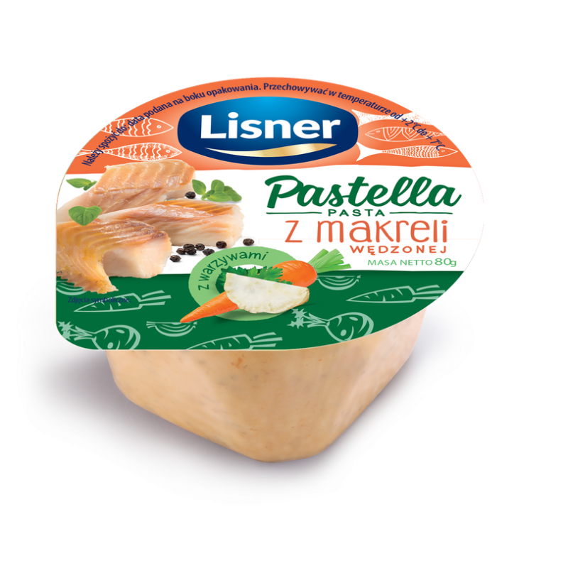 Pastella Pasta z makreli wędzonej z warzywami Lisner 80 g