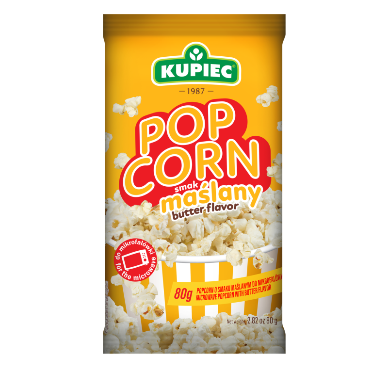 Kupiec Popcorn o smaku maślanym 80g