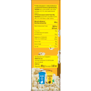 Kupiec Popcorn o smaku maślanym 80g
