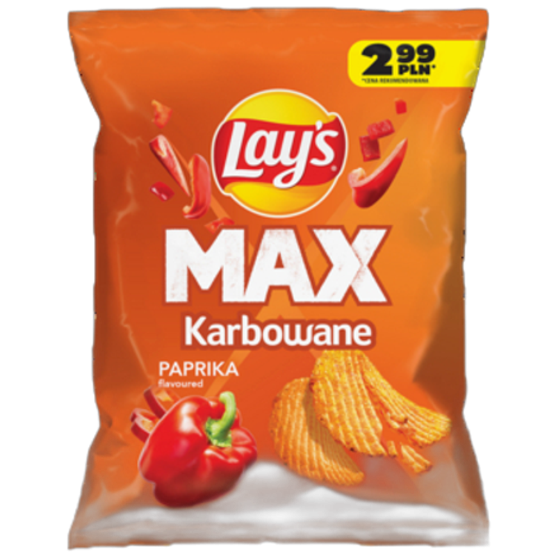Lay's MAX Karbowane Chipsy o smaku paprykowym 40g