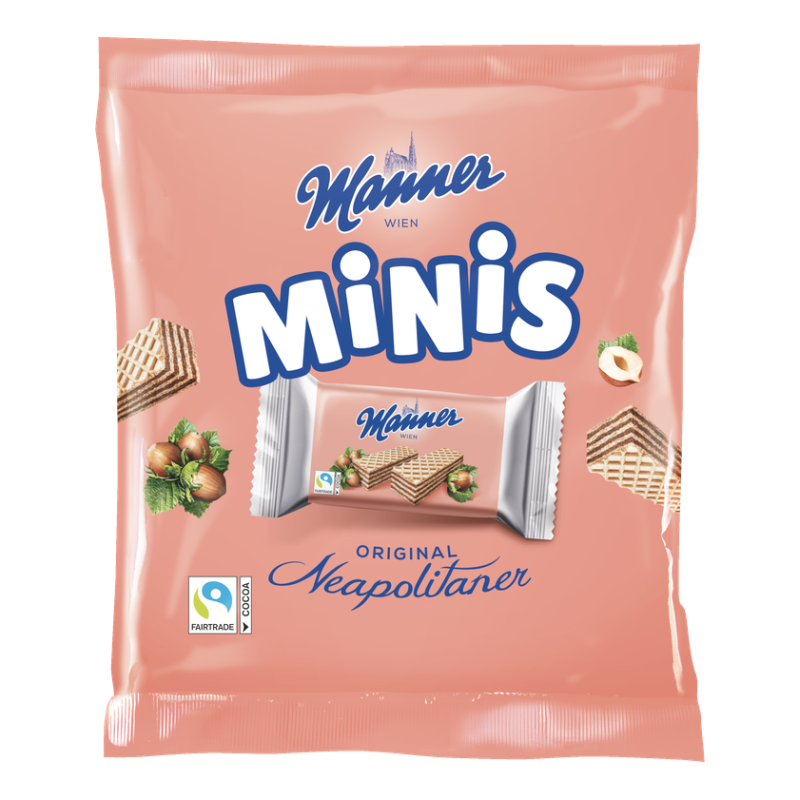 Manner Wafle Minis z orzechami 10x15g