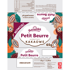 Jutrzenka herbatniki Petit Beurre kakaowe 65g