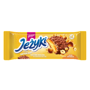 Jeżyki o smaku Advocat ciastka w czekoladzie mlecznej 140 g