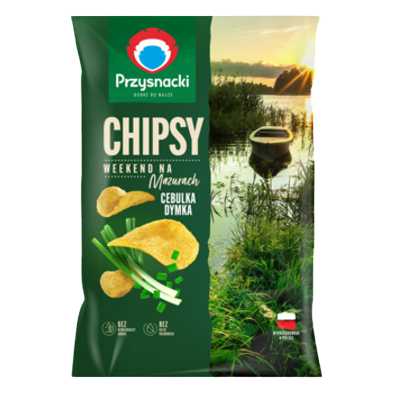 Przysnacki chipsy Weekend na Mazurach o smaku cebulki dymki