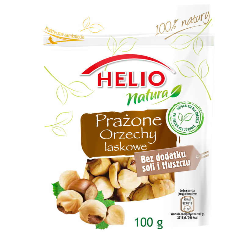 Prażone orzechy laskowe 100 g Helio Natura