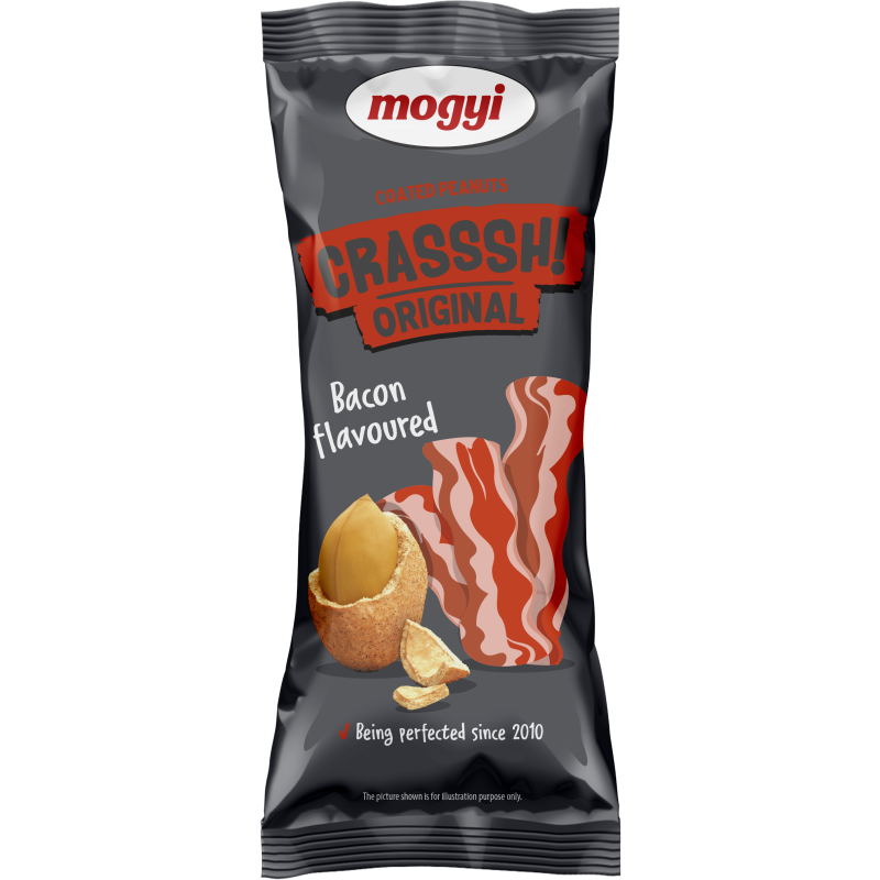 Crasssh Original - orzeszki ziemne w skorupce o smaku bekonu 60g Mogyi