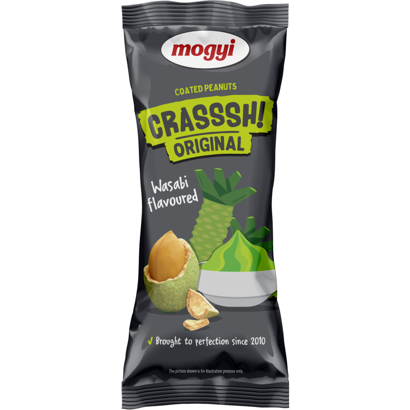Crasssh Original - orzeszki ziemne w skorupce o smaku wasabi 60g Mogyi