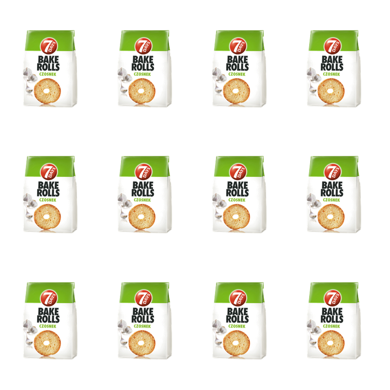 7 DAYS Bake Rolls Czosnek 150g X12