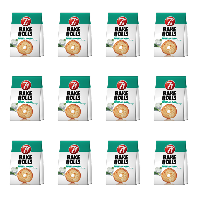 7 DAYS Bake Rolls śmietana i cebula 150 g X12