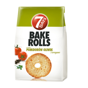7 DAYS Bake Rolls Pomidor oliwki oregano 150g X12