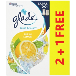Odświeżacz powietrza Glade TOUCH&FRESH fresh lemon zapas 2+1 3x10ml