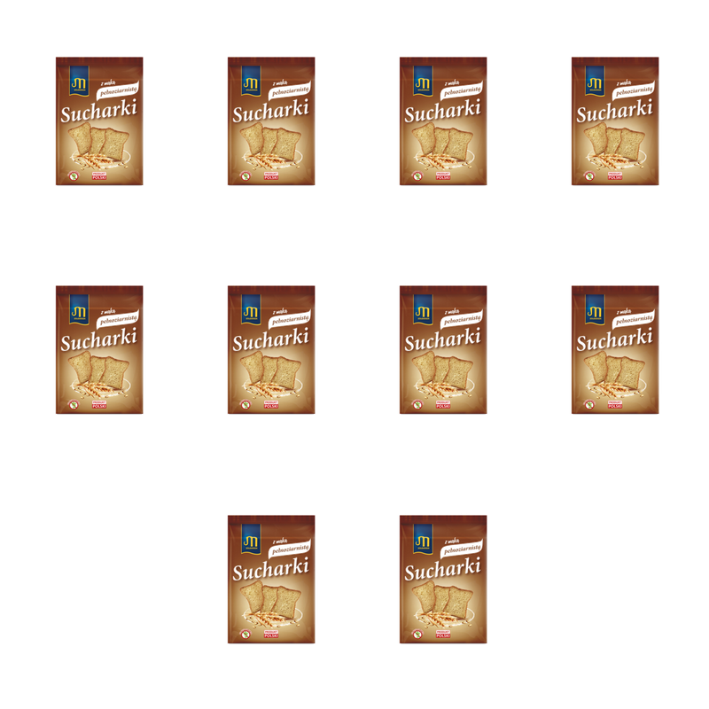 Sucharki z mąką pełnoziarnistą 235g Mamut X10