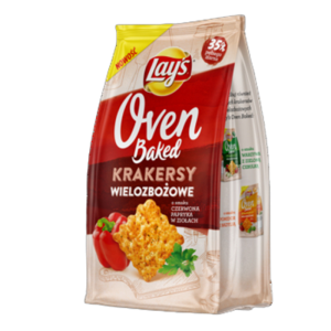 Lay's Oven Baked Krakersy wielozbożowe czerwona papryka w ziołach 80g