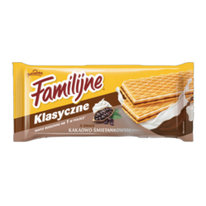 Familijne Wafle o smaku kakaowo-śmietankowym 180 g