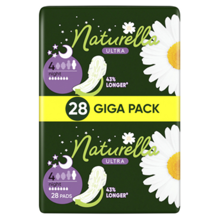 Naturella Ultra Night Rozmiar 4 Podpaski ze skrzydełkami 28 szt.