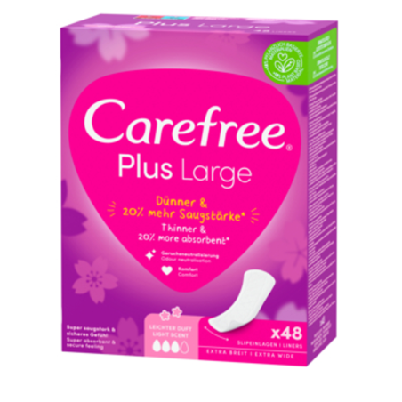 Carefree Plus Large Light Scent, wkładki higieniczne 48 szt.