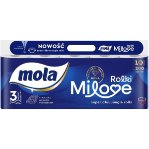Mola Rolki Milove Papier toaletowy 3-warstwowy 10 rolek