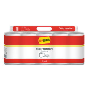 TOPSELLER Papier toaletowy 10 rolek, 3 warstwy