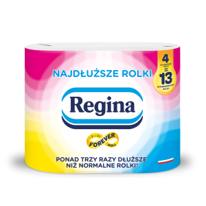 Papier toaletowy Regina Najdłuższe Rolki 4 rolki opakowanie papierowe