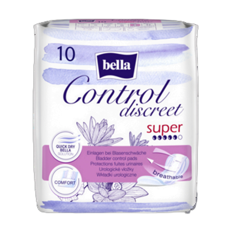 Wkładki urologiczne Bella Control Discreet SUPER 10szt.