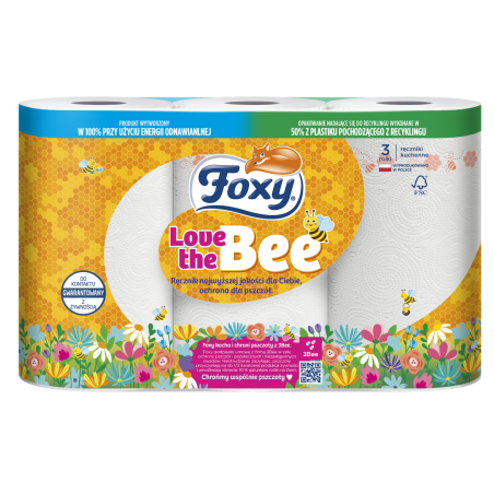Ręcznik kuchenny Foxy Love The Bee 3 rolki
