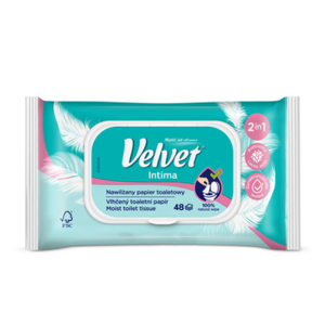 Nawilżany papier toaletowy Velvet Intima 48 sztuk X16