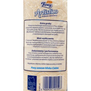 Papier toaletowy Foxy Artistico 8 rolek brzoskwiniowy X7