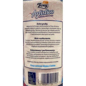 Papier toaletowy Foxy Artistico 8 rolek różowy X7
