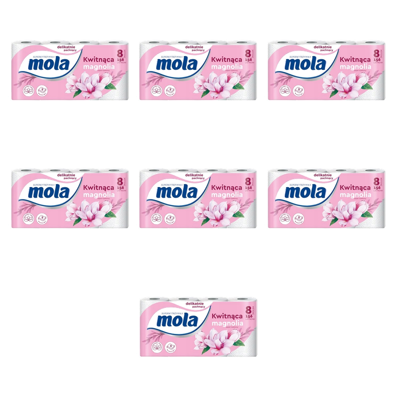 Mola Papier toaletowy kwitnąca magnolia 8 rolek X7