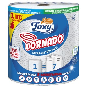 Ręcznik Foxy Tornado 1 rolka (350 listków) X6