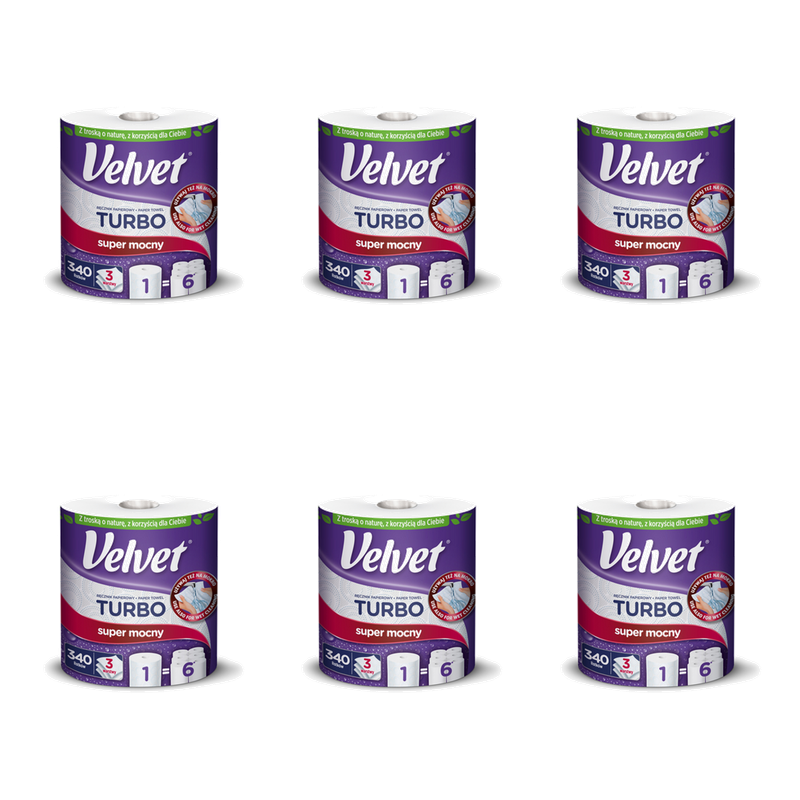 Ręcznik Papierowy Velvet Turbo szt. 1 X6