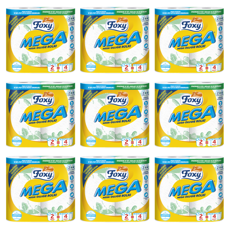 Ręcznik kuchenny Foxy Mega 2 rolki (2 warstwy) X9