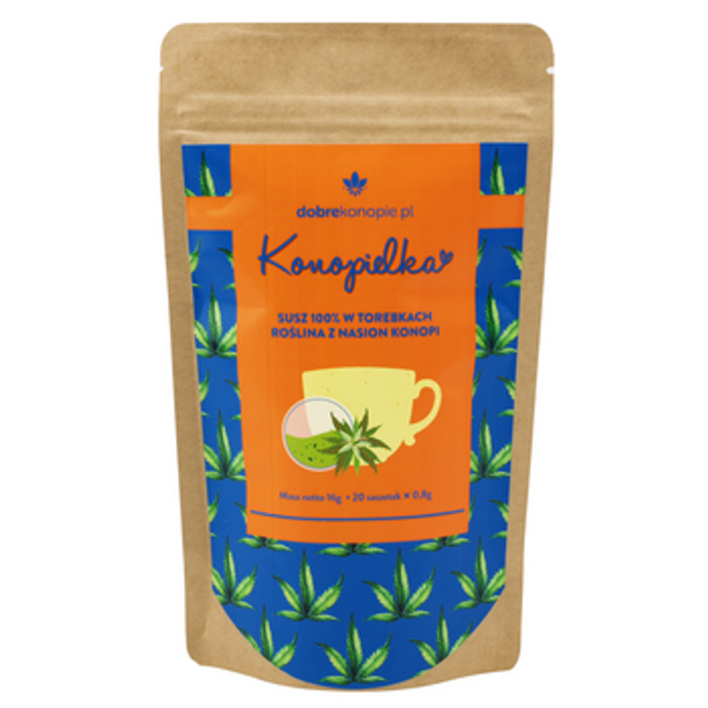 Konopielka Susz 100% w torebkach Roślina z nasion konopi 20 x 0,8 g Dobre konopie.pl