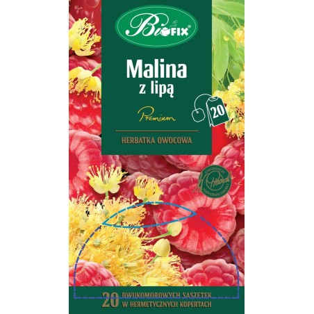 Bifix Premium Malina z Lipą Herbatka owoc. ekspr. 20x2g