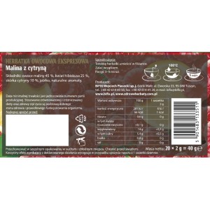 Bifix Premium Malina z Cytryną Herbatka owoc. ekspr. 20x2g