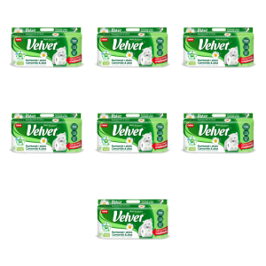 Papier Toaletowy Velvet Rumianek i Aloes 8 rolek, 3 warstwy, zapachowy X7