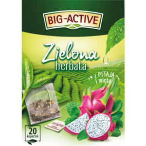 Big-Active Herbata zielona z pitają i miętą 20x1,5g