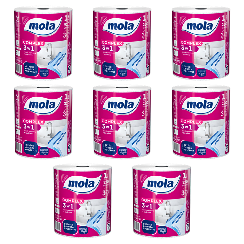 Mola Complex 3w1 Ręcznik papierowy + czyściwo 1 szt X8