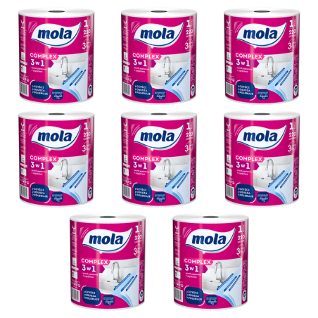 Mola Complex 3w1 Ręcznik papierowy + czyściwo 1 szt X8