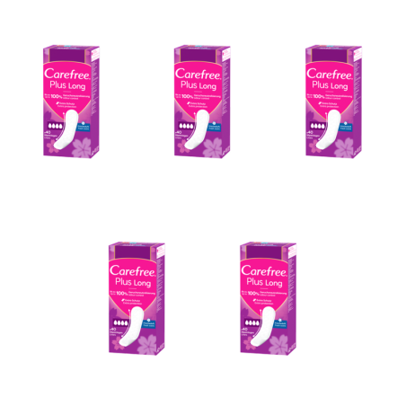 Carefree Plus Long Fresh Scent, wkładki higieniczne 40 szt. X5