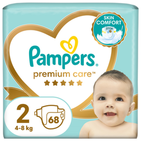 Pampers Premium Care, Rozmiar 2, 68 pieluszki, 4kg-8kg