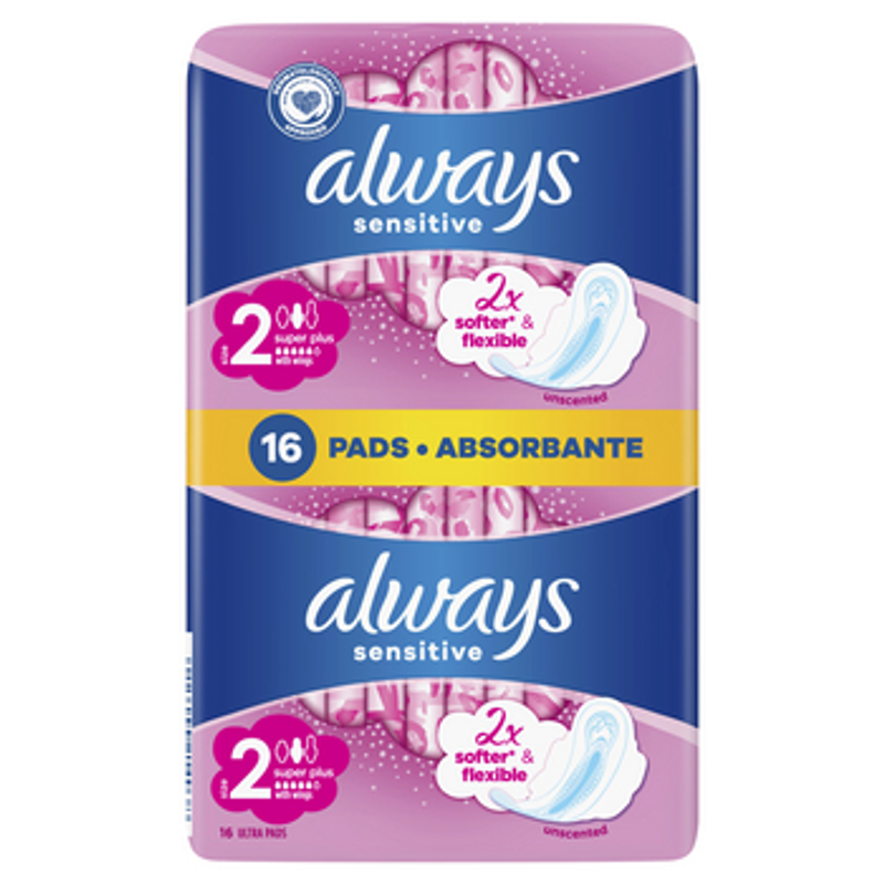 Always Sensitive podpaski ze skrzydełkami 16 szt