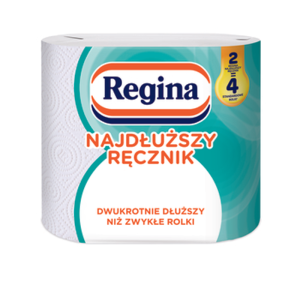 Najdłuższy Ręcznik Papierowy Kuchenny na Uchwyt Biały - Regina 2 Rolki