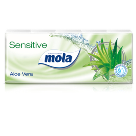 Mola Sensitive Aloe Vera Chusteczki higieniczne 10 szt. x 10 op.