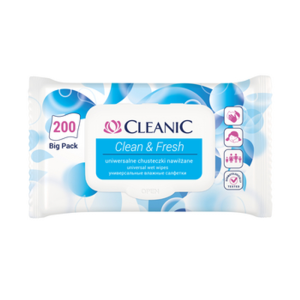 Chusteczki odświeżające Cleanic Clean&Fresh 200 szt. pop-up